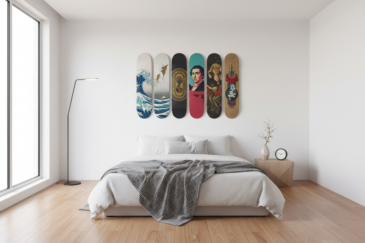 20 Skateboard Wall Art Ideas for Bedroom Interiors