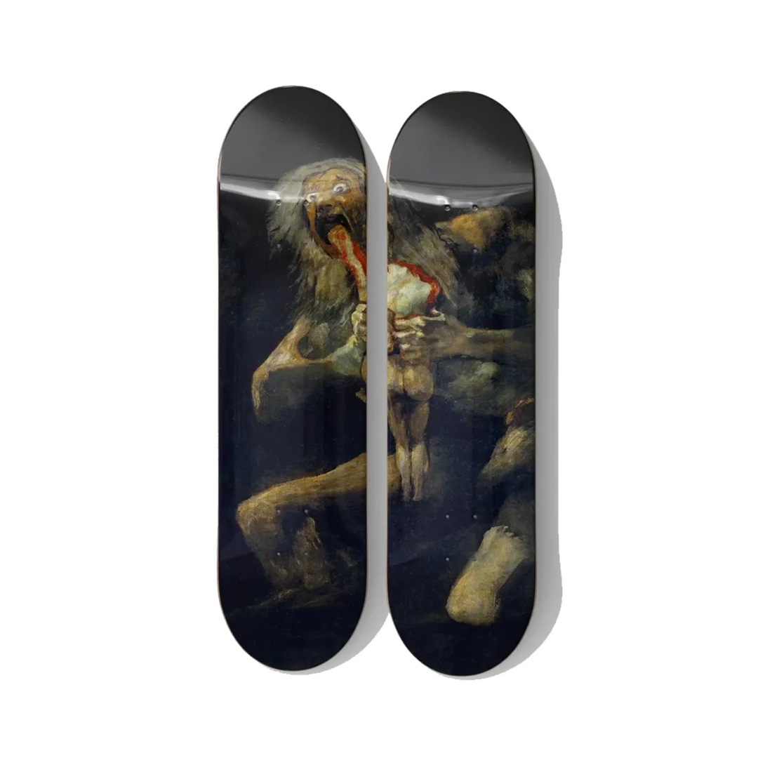 Goya Saturn Devouring His Son on Canadian maple — DeckArts Berlin