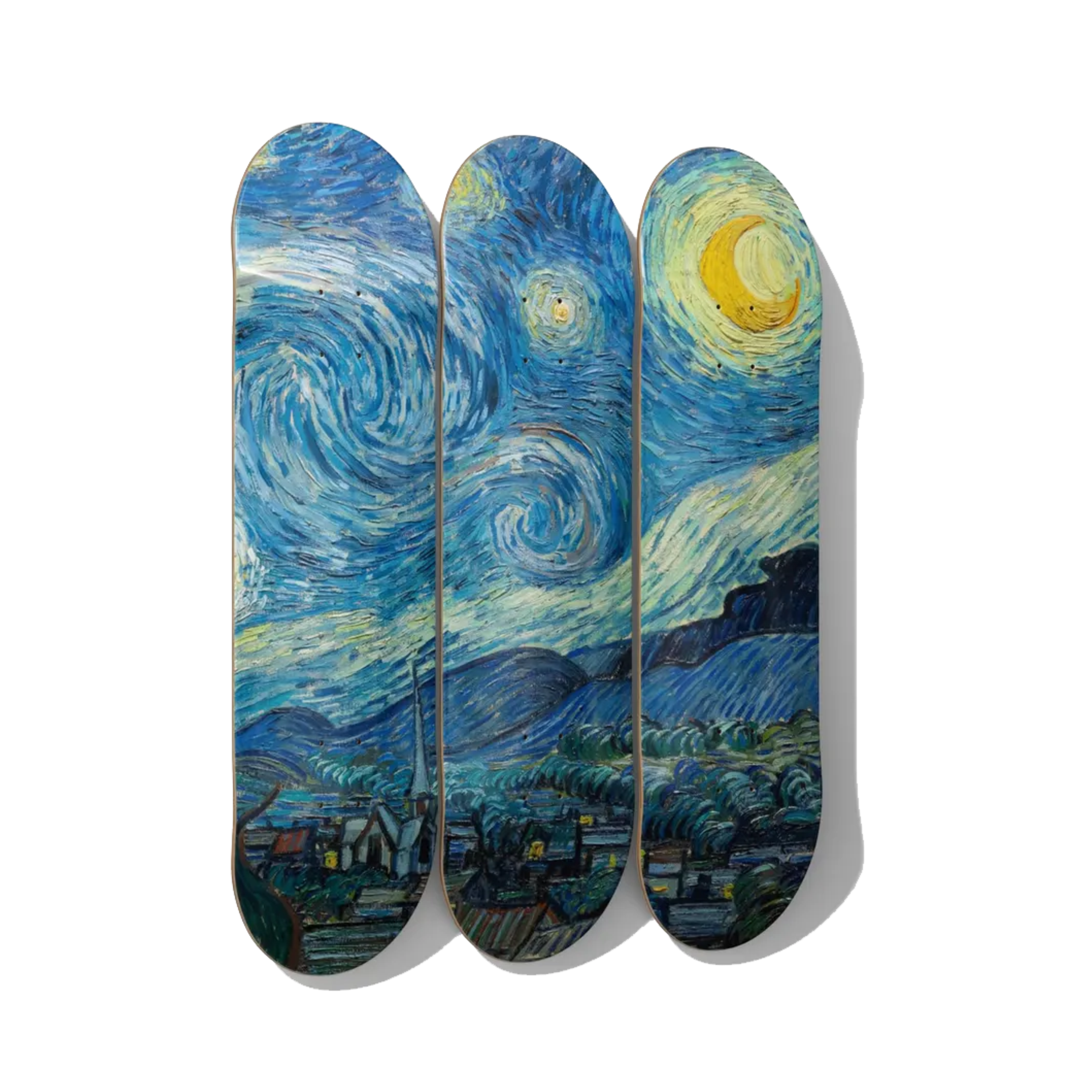 Why skateboard art is perfect for modern homes 2026 DeckArts Berlin clean frameless form contemporary lines warm maple matte glassless finish cool character versatile durable personalisable modern minimal interior design your own deck