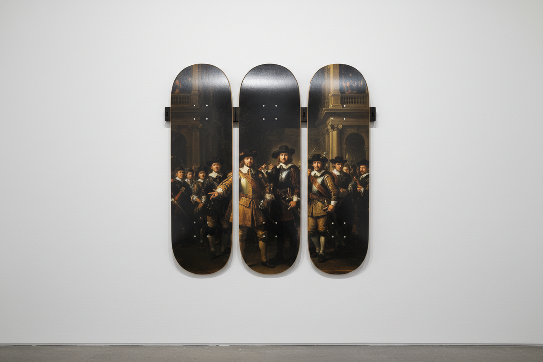 Rembrandt's Night Watch as Skateboard Wall Art