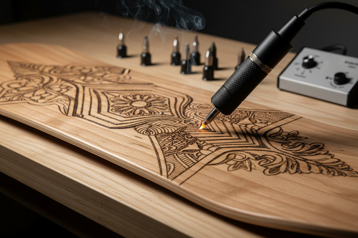  Using Wood Burning Tools on Skateboard Decks