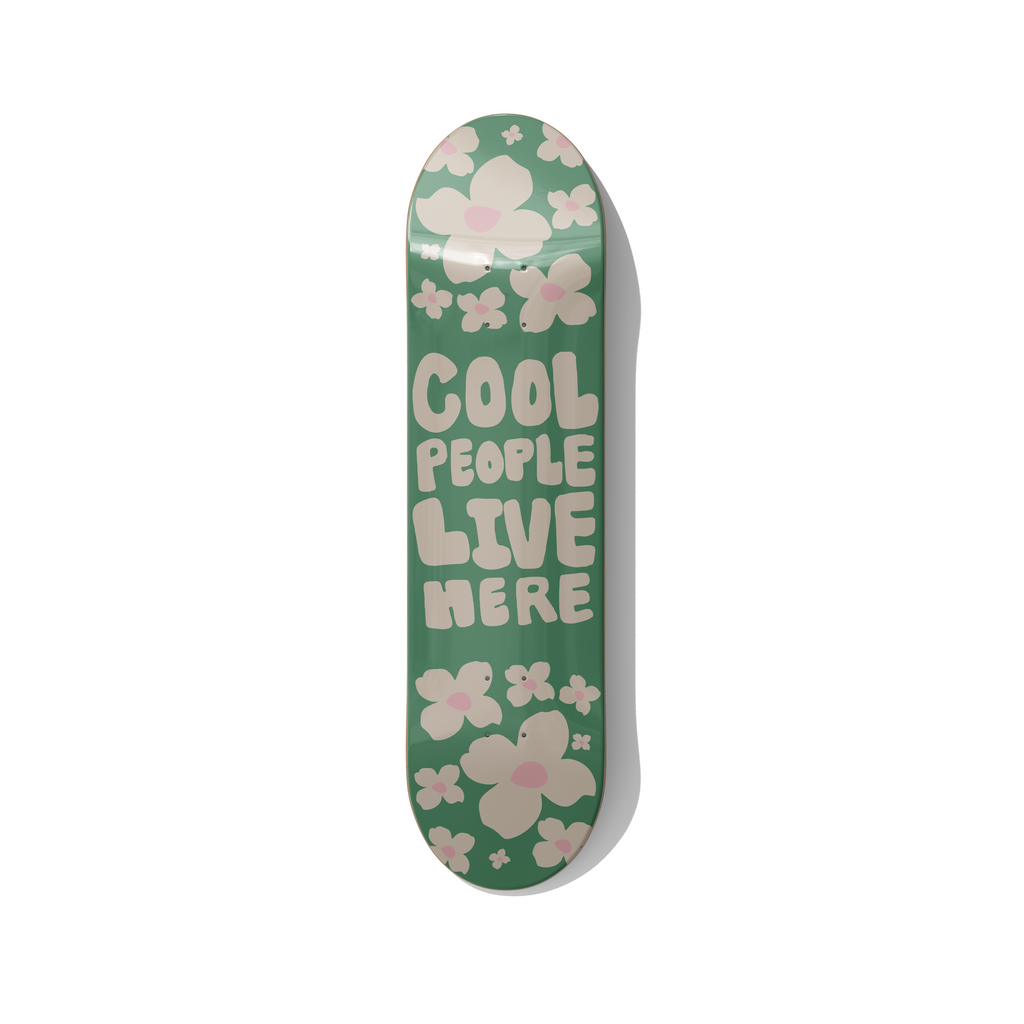 Skateboard Wall Art – Cool People Live Here 