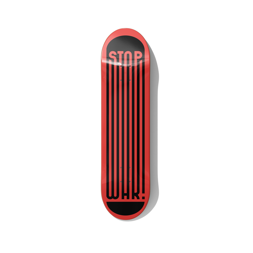 Skateboard Wall Art – Stop War Typography