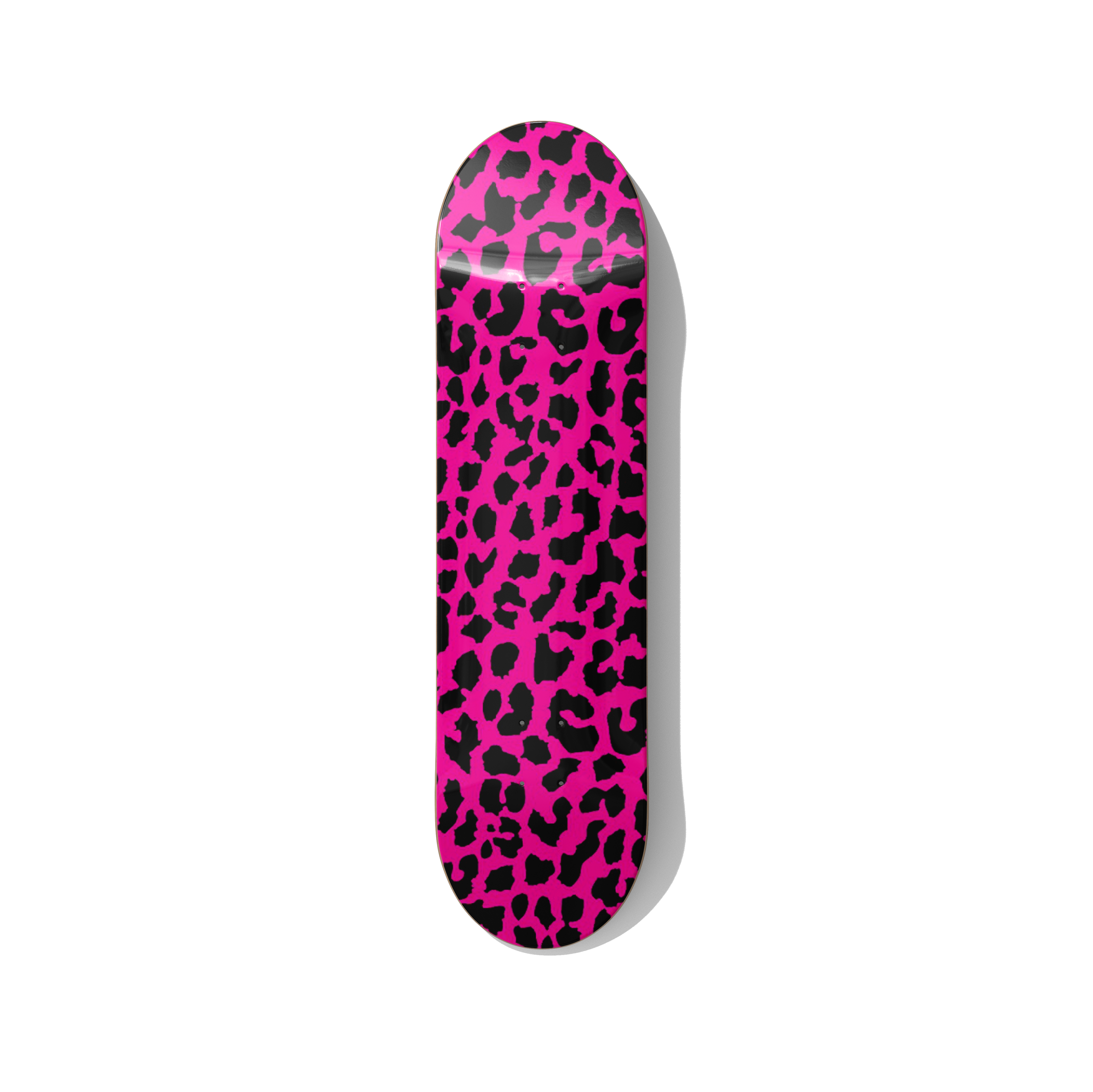 Skateboard Wall Art – Pink Leopard Pattern Modern Art Deck - deckarts.com