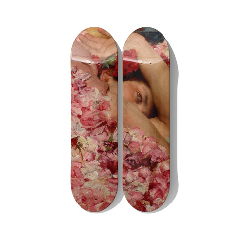 Lawrence Alma-Tadema The Roses of Heliogabalus Skateboard Deck Diptych Wall Art – Classical Painting Art Decks - deckarts.com