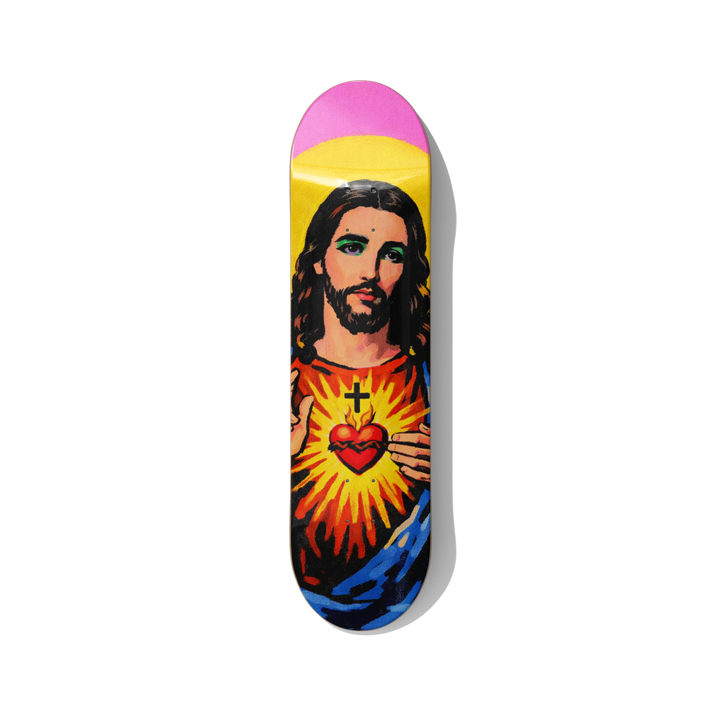Skateboard Wall Art – Sacred Heart Modern Religious Pop Art Deck