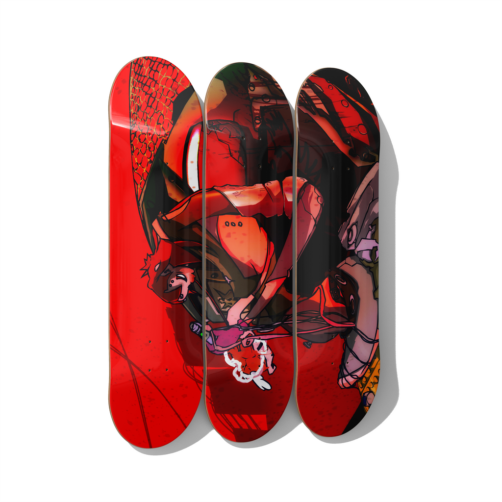 Skateboard Art – Inked & Outed Triptych Deck Set