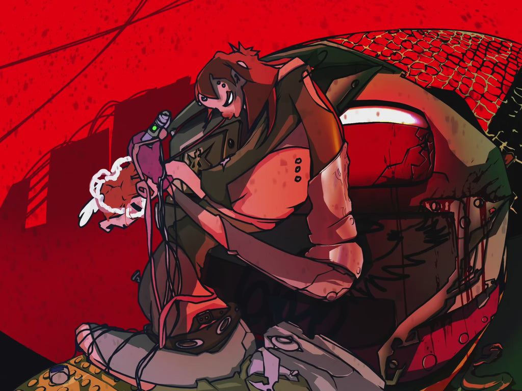Arte da parete con skateboard Cyberpunk – Deck Inked & Outed